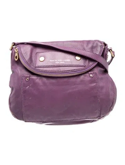 Pre-owned Marc By Marc Jacobs Leather Crossbody Bag In Purple
