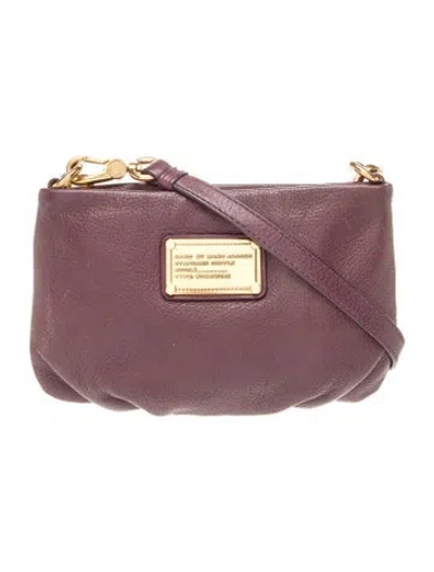 Pre-owned Marc By Marc Jacobs Leather Crossbody Bag In Purple