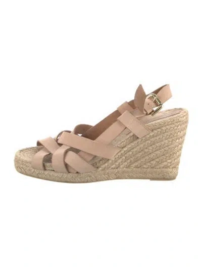 Pre-owned Marc By Marc Jacobs Leather Espadrilles In Neutral