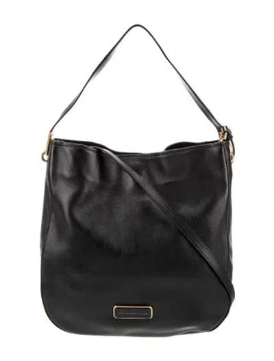Pre-owned Marc By Marc Jacobs Leather Hobo In Black