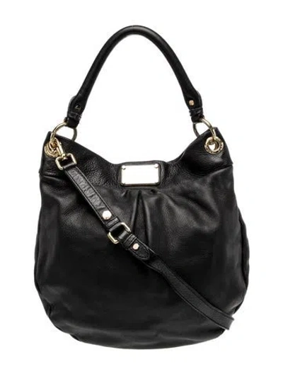 Pre-owned Marc By Marc Jacobs Leather Hobo In Black