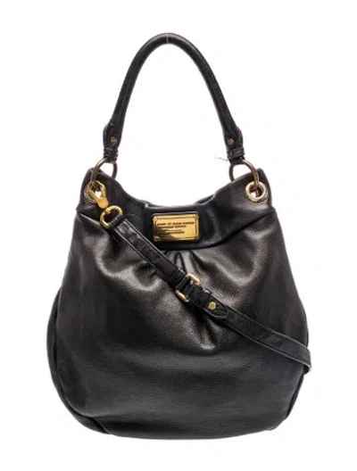 Pre-owned Marc By Marc Jacobs Leather Hobo In Black