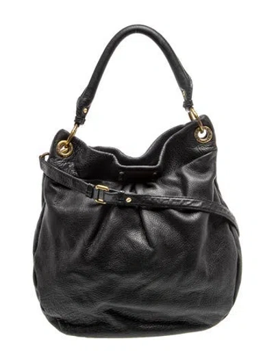 Pre-owned Marc By Marc Jacobs Leather Hobo In Black