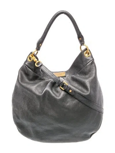 Pre-owned Marc By Marc Jacobs Leather Hobo In Black