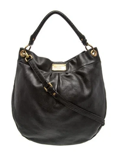 Pre-owned Marc By Marc Jacobs Leather Hobo In Black
