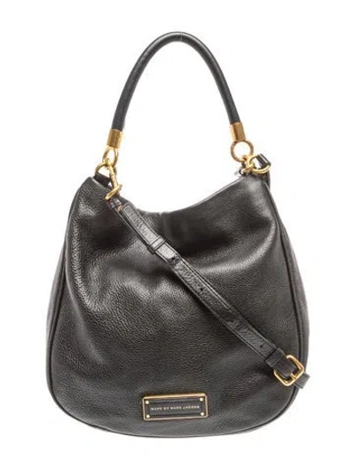 Pre-owned Marc By Marc Jacobs Leather Hobo In Black