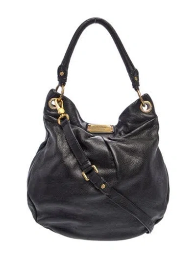 Pre-owned Marc By Marc Jacobs Leather Hobo In Black