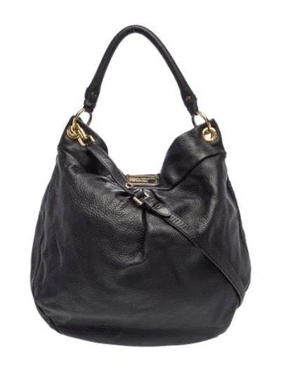Pre-owned Marc By Marc Jacobs Leather Hobo In Black
