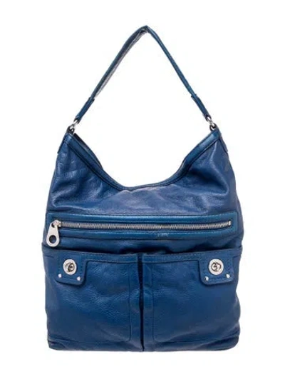 Pre-owned Marc By Marc Jacobs Leather Hobo In Blue