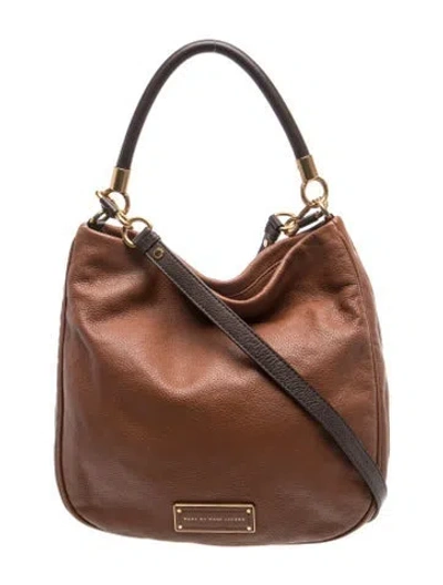 Pre-owned Marc By Marc Jacobs Leather Hobo In Brown