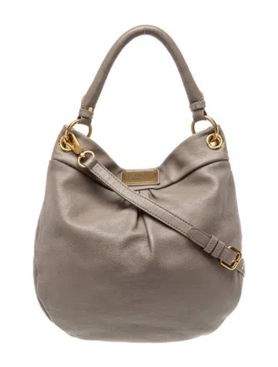 Pre-owned Marc By Marc Jacobs Leather Hobo In Gray