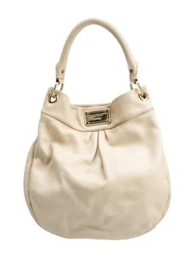 Pre-owned Marc By Marc Jacobs Leather Hobo In Neutral