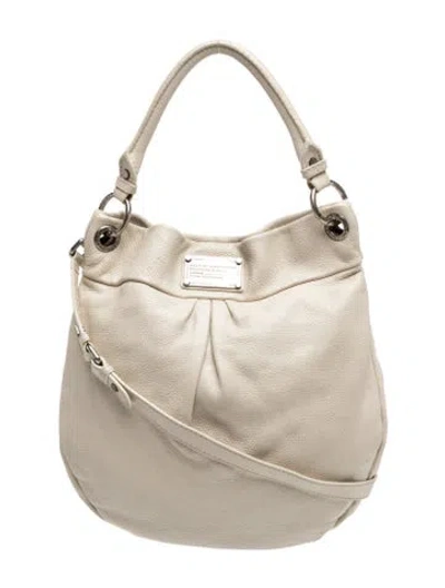 Pre-owned Marc By Marc Jacobs Leather Hobo In Neutral