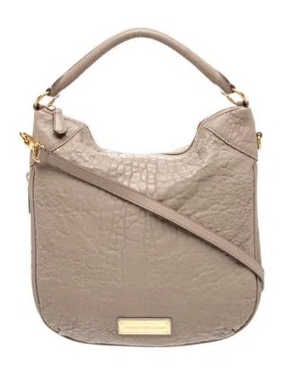Pre-owned Marc By Marc Jacobs Leather Hobo In Neutral