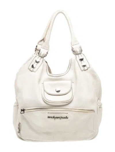 Pre-owned Marc By Marc Jacobs Leather Hobo In Neutrals