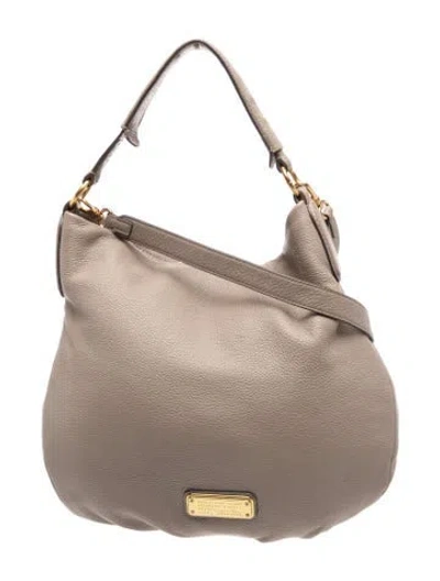 Pre-owned Marc By Marc Jacobs Leather Hobo In Neutrals