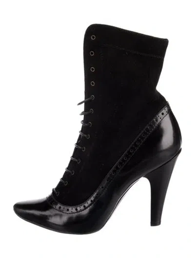 Pre-owned Marc By Marc Jacobs Leather Lace-up Boots In Gray