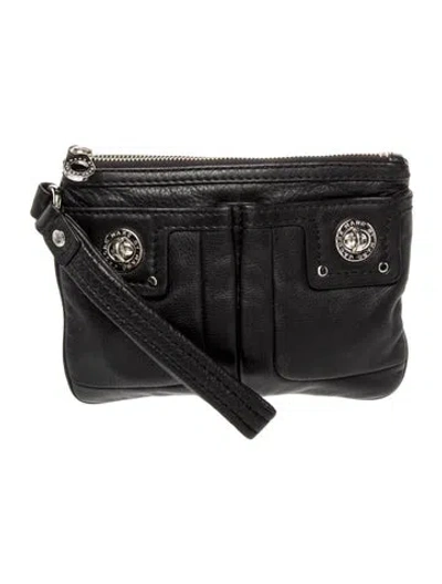 Pre-owned Marc By Marc Jacobs Leather Messenger Bag In Black