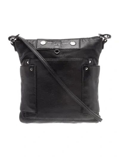 Pre-owned Marc By Marc Jacobs Leather Messenger Bag In Black