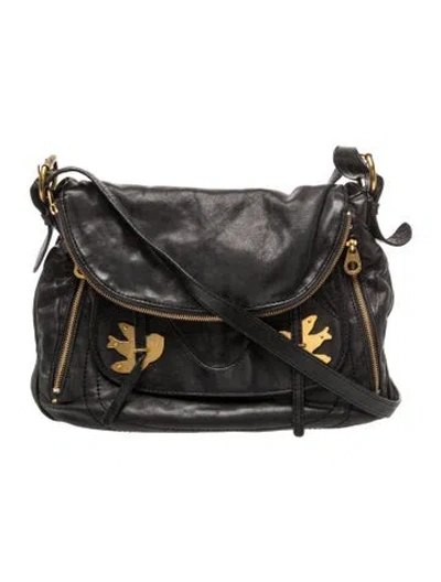 Pre-owned Marc By Marc Jacobs Leather Messenger Bag In Black