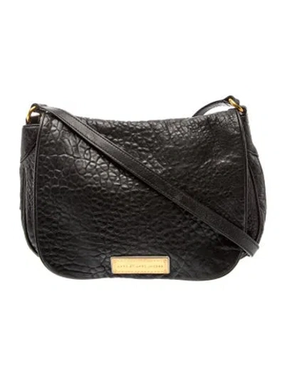 Pre-owned Marc By Marc Jacobs Leather Messenger Bag In Black