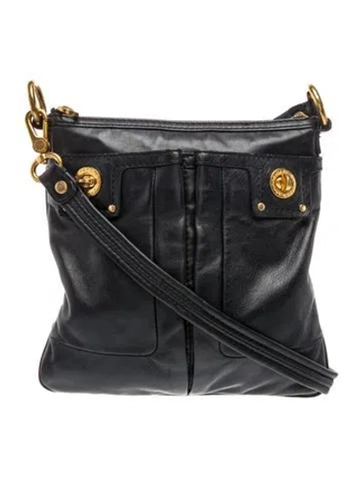 Pre-owned Marc By Marc Jacobs Leather Messenger Bag In Black