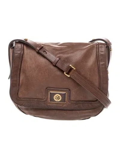 Pre-owned Marc By Marc Jacobs Leather Messenger Bag In Brown
