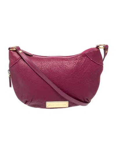 Pre-owned Marc By Marc Jacobs Leather Messenger Bag In Burgundy