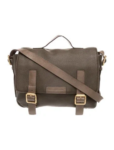 Pre-owned Marc By Marc Jacobs Leather Messenger Bag In Green