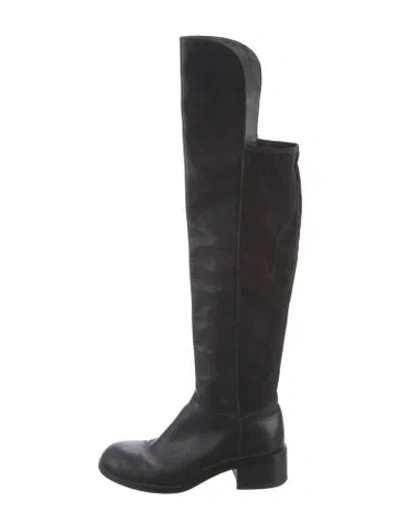 Pre-owned Marc By Marc Jacobs Leather Riding Boots In Black