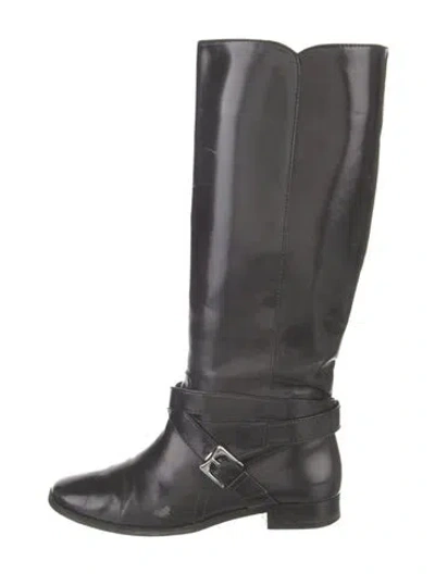 Pre-owned Marc By Marc Jacobs Leather Riding Boots In Black