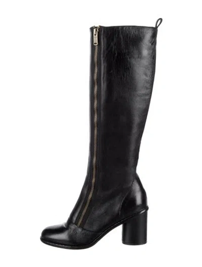 Pre-owned Marc By Marc Jacobs Leather Riding Boots In Black