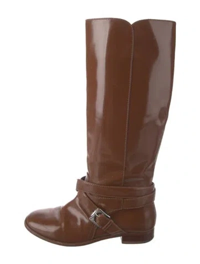 Pre-owned Marc By Marc Jacobs Leather Riding Boots In Brown