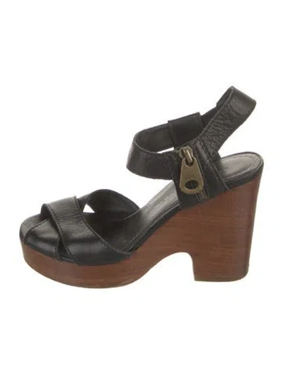Pre-owned Marc By Marc Jacobs Leather Sandals In Black