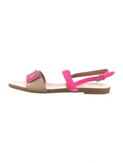 Pre-owned Marc By Marc Jacobs Leather Sandals In Neutrals/pink