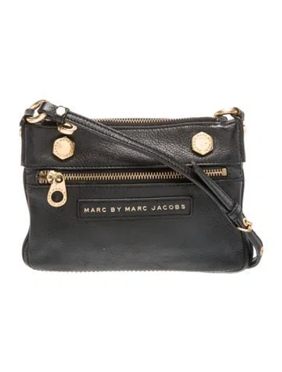 Pre-owned Marc By Marc Jacobs Leather Shoulder Bag In Black