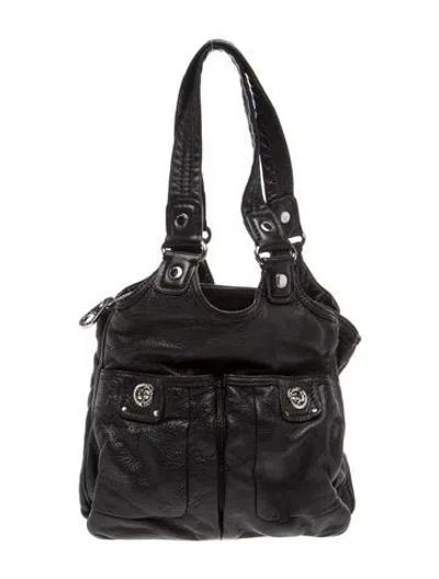 Pre-owned Marc By Marc Jacobs Leather Shoulder Bag In Black