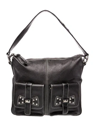 Pre-owned Marc By Marc Jacobs Leather Shoulder Bag In Black