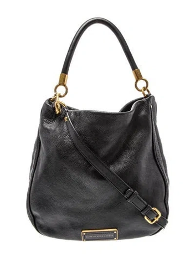 Pre-owned Marc By Marc Jacobs Leather Shoulder Bag In Black