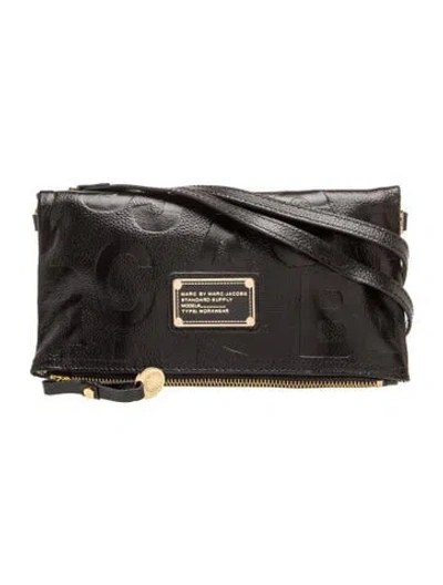 Pre-owned Marc By Marc Jacobs Leather Shoulder Bag In Black
