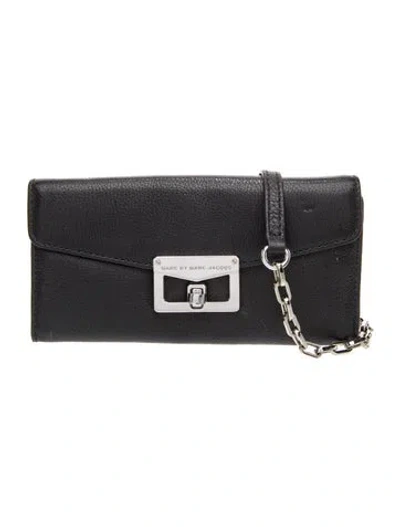 Pre-owned Marc By Marc Jacobs Leather Shoulder Bag In Black