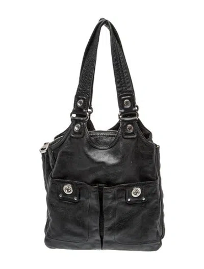 Pre-owned Marc By Marc Jacobs Leather Shoulder Bag In Black