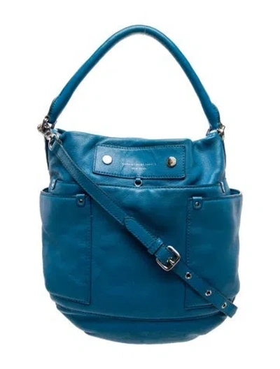 Pre-owned Marc By Marc Jacobs Leather Shoulder Bag In Blue