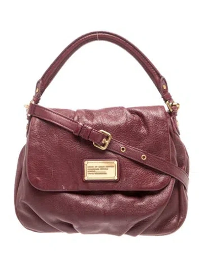 Pre-owned Marc By Marc Jacobs Leather Shoulder Bag In Burgundy