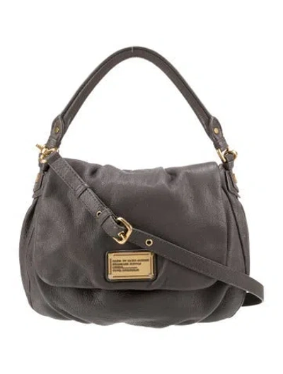 Pre-owned Marc By Marc Jacobs Leather Shoulder Bag In Gray