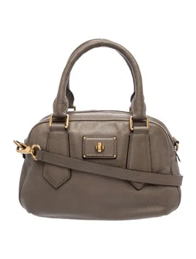 Pre-owned Marc By Marc Jacobs Leather Shoulder Bag In Gray