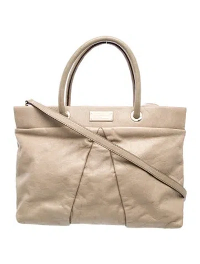 Pre-owned Marc By Marc Jacobs Leather Shoulder Bag In Neutral