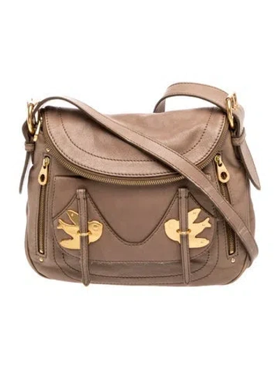 Pre-owned Marc By Marc Jacobs Leather Shoulder Bag In Neutral