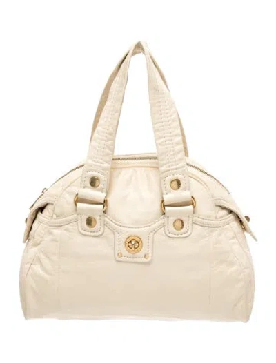 Pre-owned Marc By Marc Jacobs Leather Shoulder Bag In Neutral