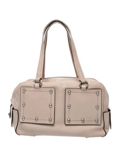 Pre-owned Marc By Marc Jacobs Leather Shoulder Bag In Neutrals